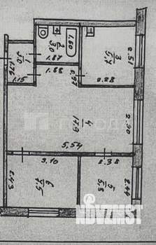 3-к квартира, вторичка, 42м2, 1/4 этаж
