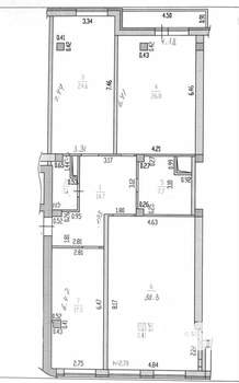 3-к квартира, вторичка, 133м2, 6/6 этаж