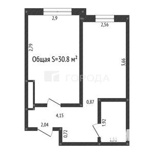 1-к квартира, вторичка, 31м2, 1/10 этаж