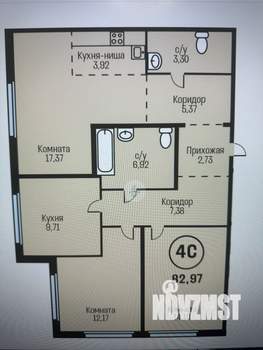 4-к квартира, вторичка, 83м2, 9/10 этаж