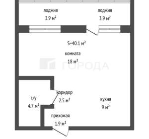 1-к квартира, вторичка, 36м2, 12/16 этаж