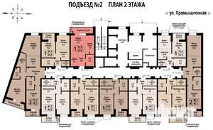 1-к квартира, строящийся дом, 36м2, 2/23 этаж