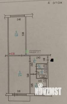 2-к квартира, вторичка, 44м2, 4/5 этаж