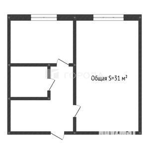 1-к квартира, вторичка, 31м2, 4/5 этаж