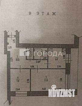 2-к квартира, вторичка, 44м2, 9/12 этаж