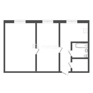 2-к квартира, вторичка, 39м2, 2/2 этаж
