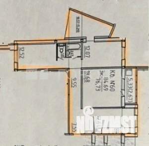 3-к квартира, вторичка, 77м2, 6/10 этаж