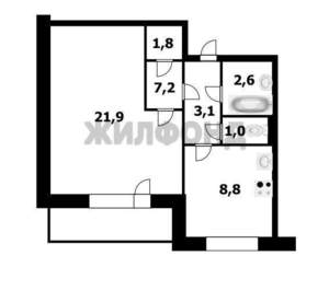 1-к квартира, вторичка, 40м2, 2/10 этаж