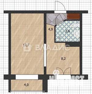 1-к квартира, вторичка, 34м2, 2/14 этаж
