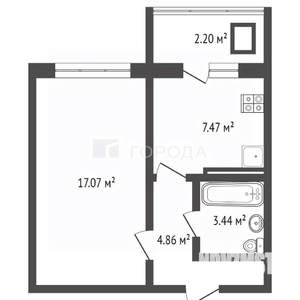 1-к квартира, вторичка, 32м2, 8/10 этаж