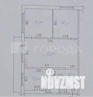 3-к квартира, вторичка, 48м2, 5/5 этаж