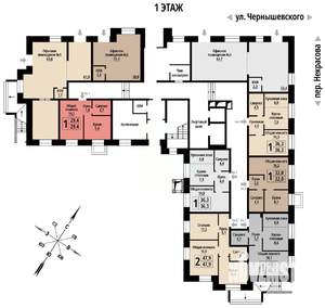 1-к квартира, строящийся дом, 29м2, 1/10 этаж