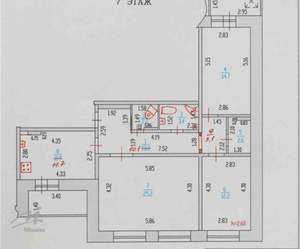 3-к квартира, вторичка, 85м2, 7/10 этаж