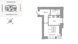 1-к квартира, строящийся дом, 36м2, 1/16 этаж