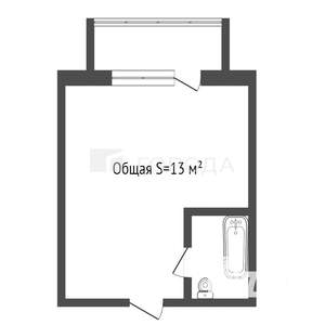 Студия квартира, вторичка, 19м2, 4/4 этаж