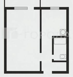 1-к квартира, вторичка, 32м2, 4/4 этаж