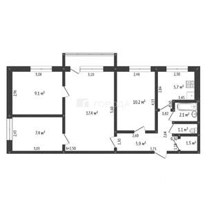 4-к квартира, вторичка, 60м2, 4/5 этаж