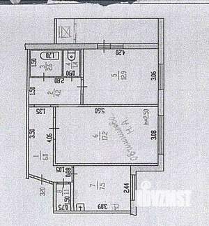 2-к квартира, вторичка, 53м2, 8/9 этаж