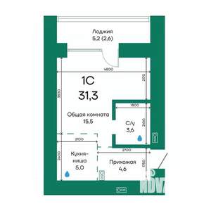 1-к квартира, вторичка, 31м2, 6/10 этаж