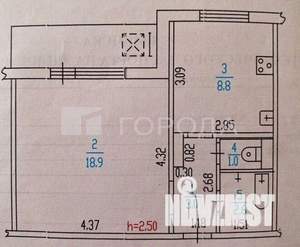 1-к квартира, вторичка, 35м2, 7/9 этаж