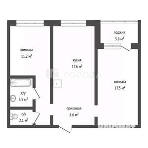 3-к квартира, вторичка, 63м2, 8/24 этаж