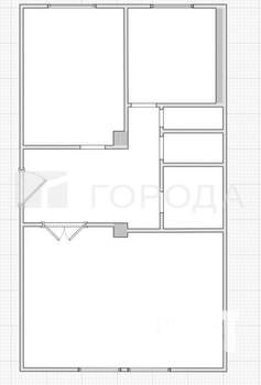 2-к квартира, вторичка, 57м2, 1/3 этаж