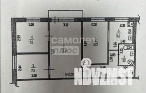 4-к квартира, вторичка, 60м2, 4/5 этаж