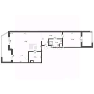 2-к квартира, вторичка, 64м2, 3/11 этаж