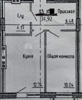1-к квартира, вторичка, 35м2, 3/8 этаж