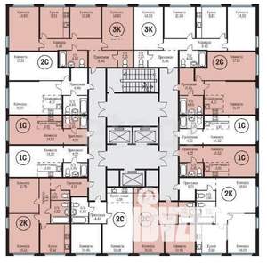 2-к квартира, строящийся дом, 49м2, 9/23 этаж