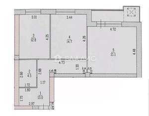 2-к квартира, вторичка, 66м2, 8/10 этаж