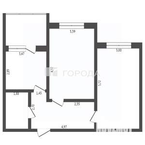 2-к квартира, вторичка, 59м2, 4/16 этаж