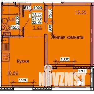 Студия квартира, строящийся дом, 33м2, 1/10 этаж