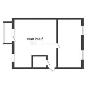 2-к квартира, вторичка, 62м2, 2/5 этаж