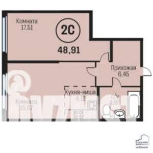 2-к квартира, вторичка, 49м2, 15/23 этаж