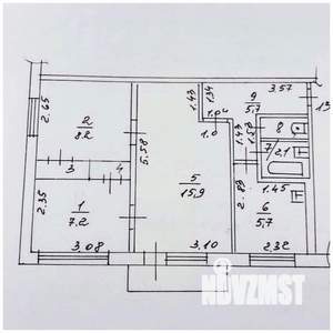 3-к квартира, вторичка, 49м2, 5/5 этаж