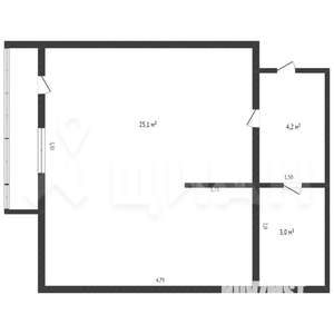 1-к квартира, вторичка, 33м2, 6/10 этаж