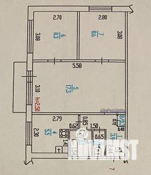 3-к квартира, вторичка, 47м2, 3/5 этаж