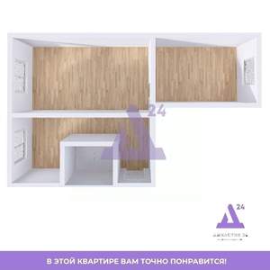 2-к квартира, вторичка, 44м2, 1/5 этаж