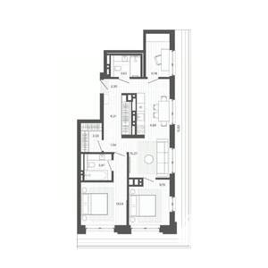 3-к квартира, строящийся дом, 83м2, 8/9 этаж