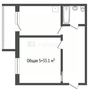 1-к квартира, вторичка, 35м2, 7/10 этаж