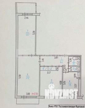 3-к квартира, вторичка, 60м2, 9/9 этаж