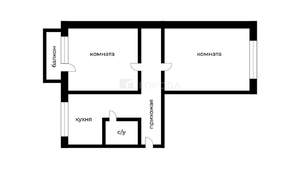 2-к квартира, вторичка, 50м2, 3/9 этаж