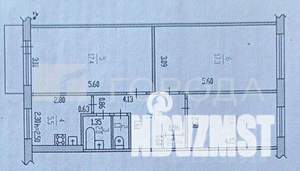 3-к квартира, вторичка, 61м2, 2/5 этаж