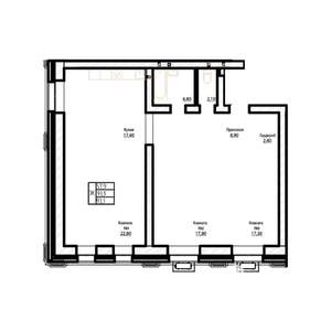 3-к квартира, строящийся дом, 93м2, 2/7 этаж