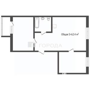 2-к квартира, вторичка, 62м2, 7/9 этаж