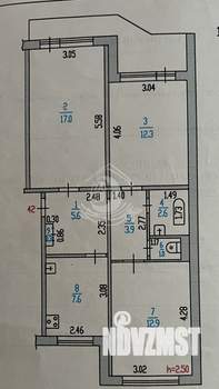 3-к квартира, вторичка, 63м2, 1/10 этаж