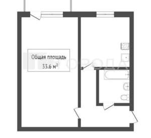1-к квартира, вторичка, 33м2, 8/9 этаж