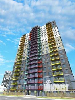 1-к квартира, строящийся дом, 34м2, 18/18 этаж