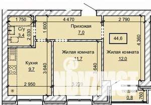 2-к квартира, вторичка, 45м2, 6/10 этаж